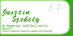 jusztin szekely business card